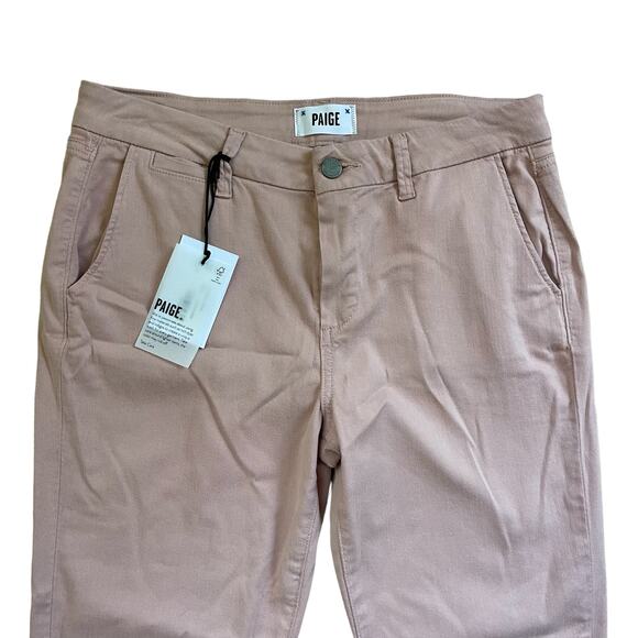 NWT PAIGE Rianne Slash Pocket Chino Pants Delicate Rose Women’s Size 29 - Picture 3 of 5